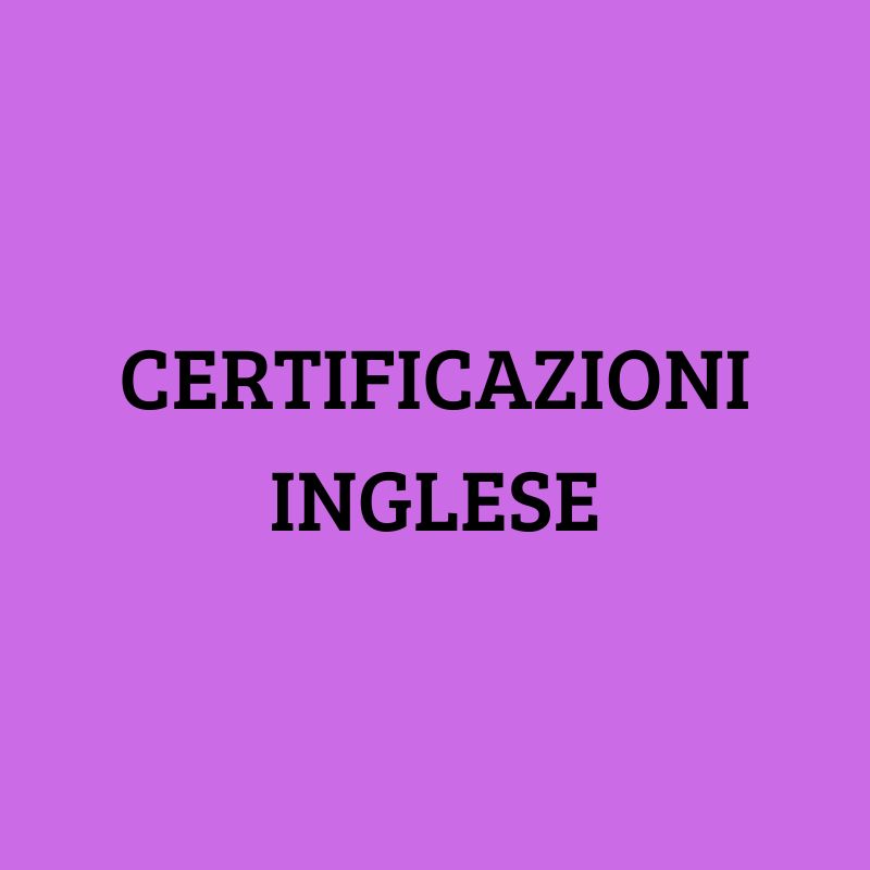 Certificazioni Inglese
