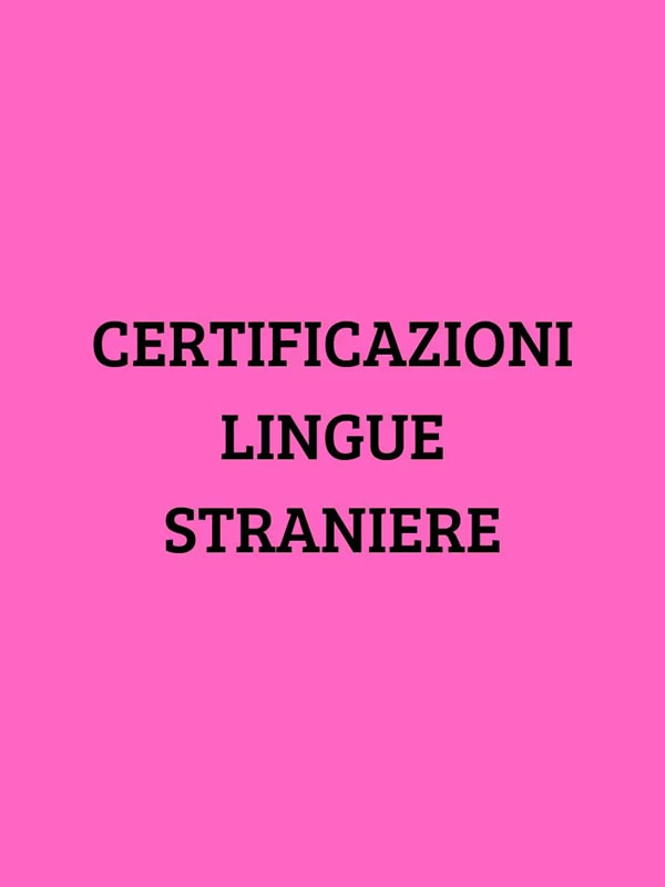 Certificazioni lingue straniere